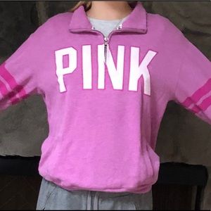 Pink Quarter Zip Sweatshirt